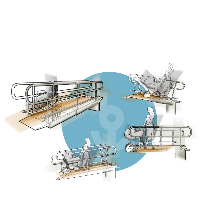 passerella per accesso barca per disabili