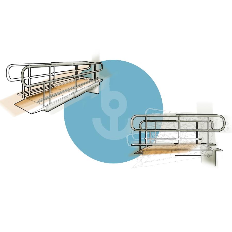 pedana di accesso alla barca per persone disabili