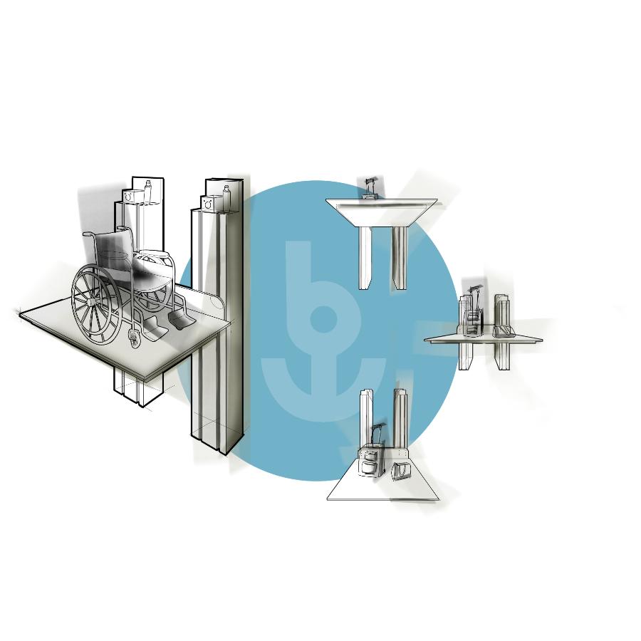 montacarico per sollevare persone disabili a bordo di uno yacht