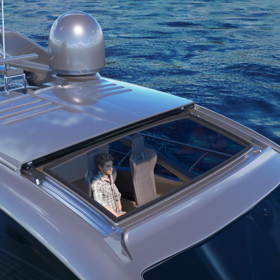 besenzoni hard top con innovativo sistema elettrico per consentire laperturatramite doppia movimentazione di sollevamentoe scorrimento del tetto TUTTO APERTO 