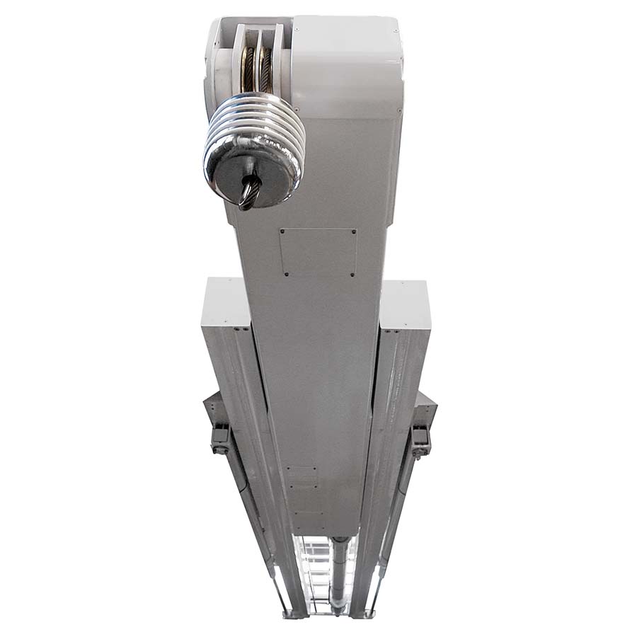 Gru/carroponte con fissaggio a soffitto vista del gancio di sollevamento